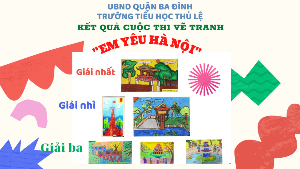 Kết quả cuộc thi vẽ tranh với chủ đề "Em yêu Hà Nội"