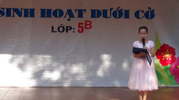 Sinh hoạt dưới cờ lớp 5B