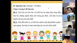 Học sinh lớp 5 hoàn thành kiểm tra trực tuyến  kết thúc năm học 2020-2021