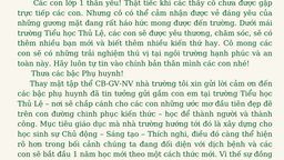 Chào đón học sinh lớp 1 năm học 2021-2022