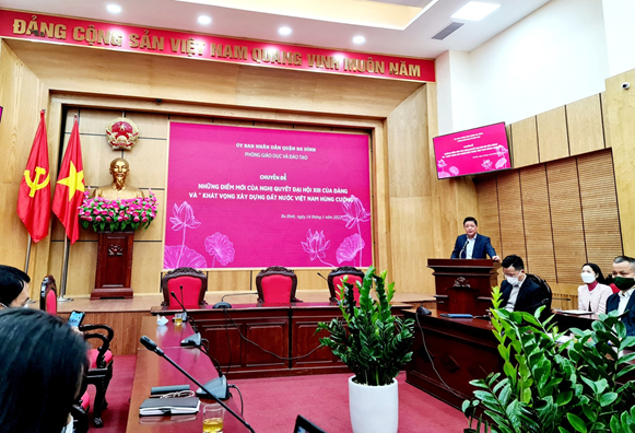 Lớp bồi dưỡng chuyên đề “Những điểm mới của văn kiện Đại hội XIII của Đảng và khát vọng xây dựng đất nước Việt Nam hùng cường theo quan điểm Đại hội XIII của Đảng”