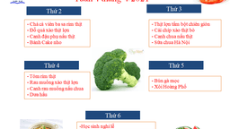 Thực đơn tuần 4 tháng 4/2021
