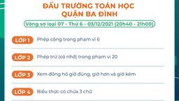 Chủ đề vòng sơ loại 7 - Đấu trường Toán học quận Ba Đình