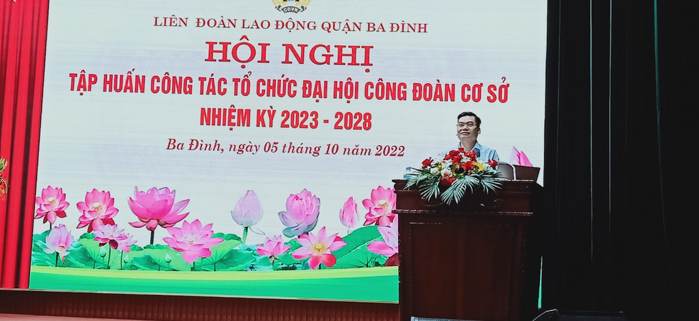 Trường TH Thủ Lệ tham gia tập huấn công tác tổ chức Đại hội công đoàn cơ sở nhiệm kỳ 2023-2028