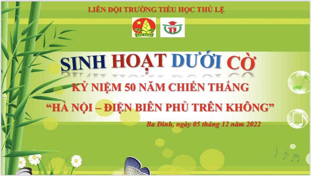 Chuỗi hoạt động chào mừng kỷ niệm 50 năm “Chiến thắng Hà Nội - Điện Biên Phủ trên không” của Liên đội trường Tiểu học Thủ Lệ.