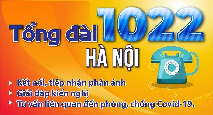 Điều chỉnh các nhánh 1, 2 và 3 của Tổng đài 1022 thành phố Hà Nội từ ngày 04/3/2022