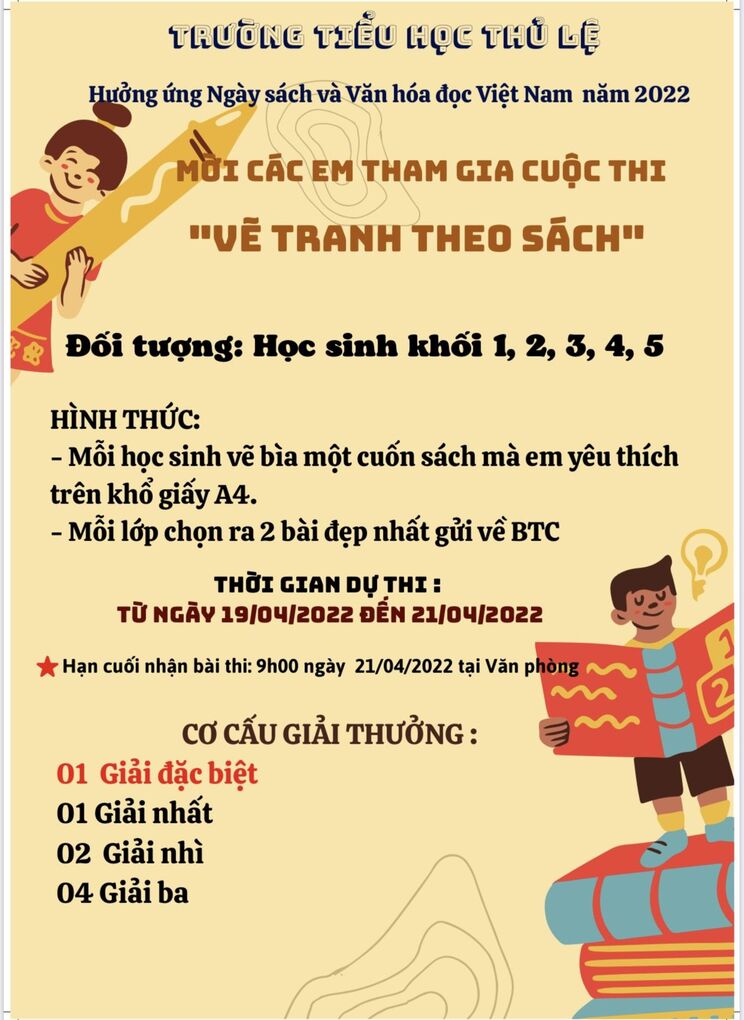 Trường Tiểu học Thủ Lệ hưởng ứng ngày sách và văn hoá đọc Việt Nam năm 2022 trên địa bàn quận Ba Đình