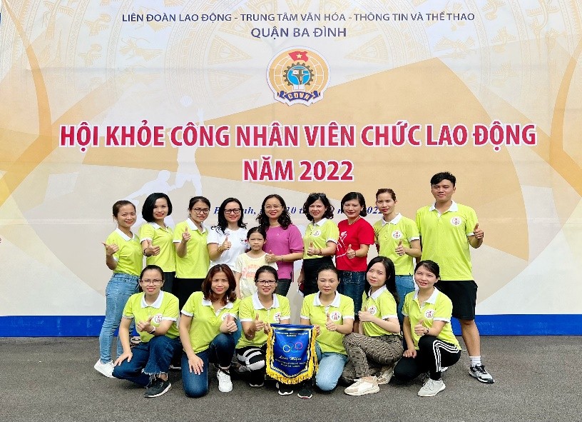 Trường Tiểu học Thủ Lệ tham gia Hội khỏe công nhân viên chức lao động quận Ba Đình năm 2022