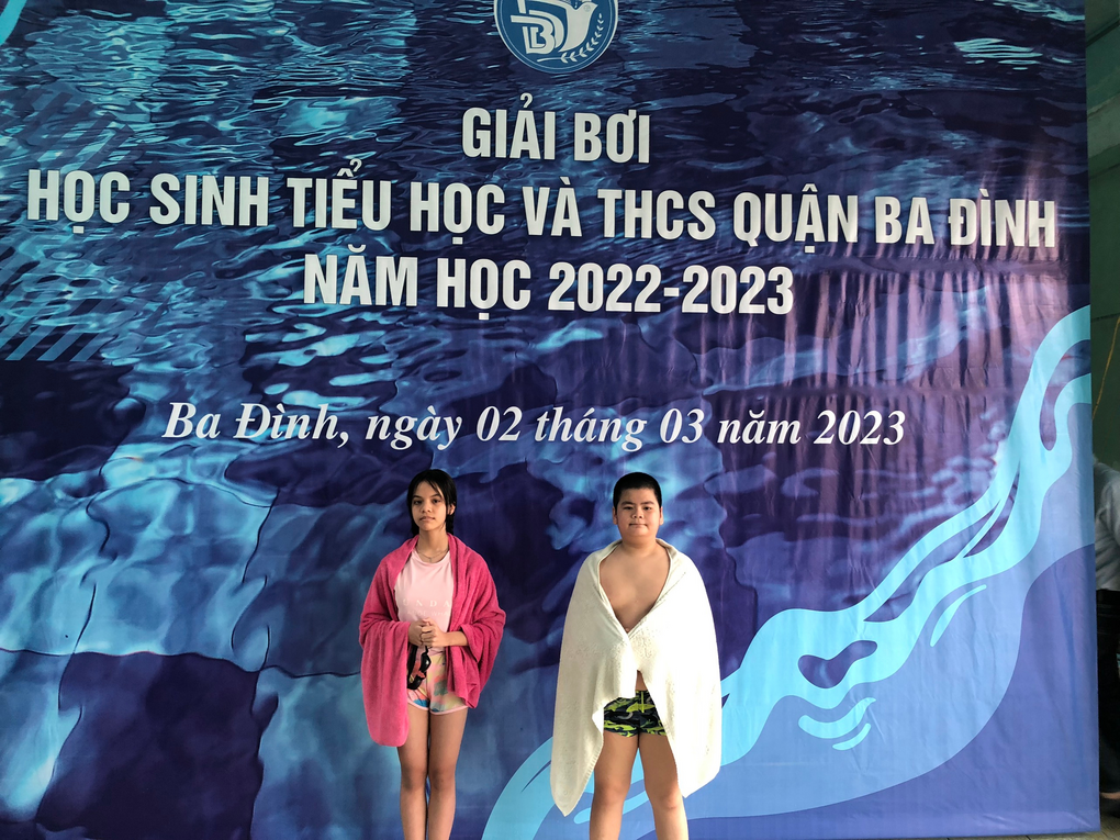 Kết quả thi đấu ấn tượng của Trường Tiểu học Thủ Lệ tại Giải thi đấu Bơi lội học sinh quận Ba Đình năm học 2022 - 2023