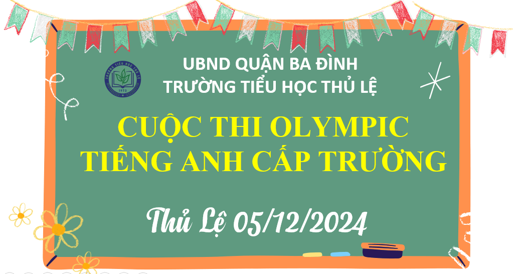 Học sinh khối 5 – trường Tiểu học Thủ Lệ tham dự cuộc thi Olympic Tiếng Anh cấp trường.