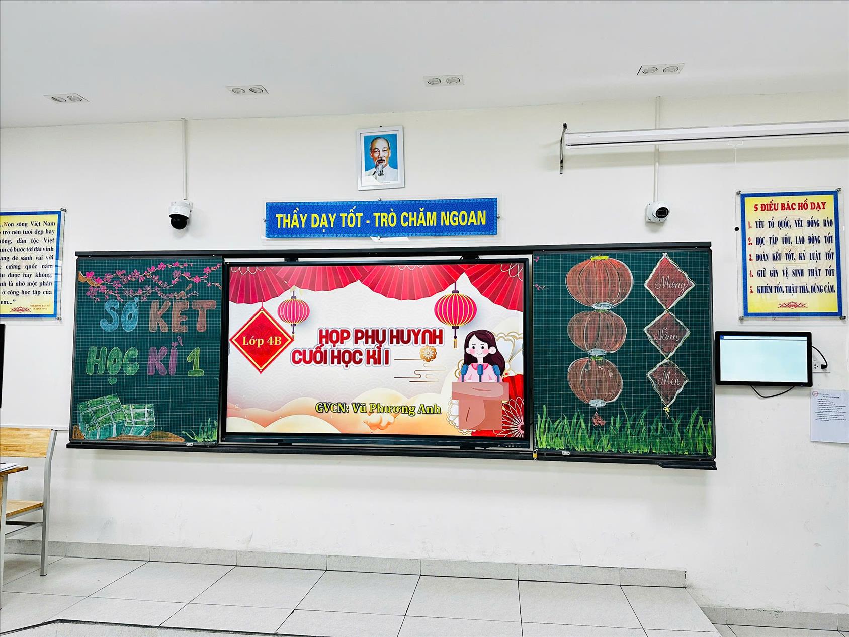 Buổi họp phụ huynh học sinh Sơ kết học kì I hấp dẫn – sinh động của lớp 4B trường Tiểu học Thủ Lệ