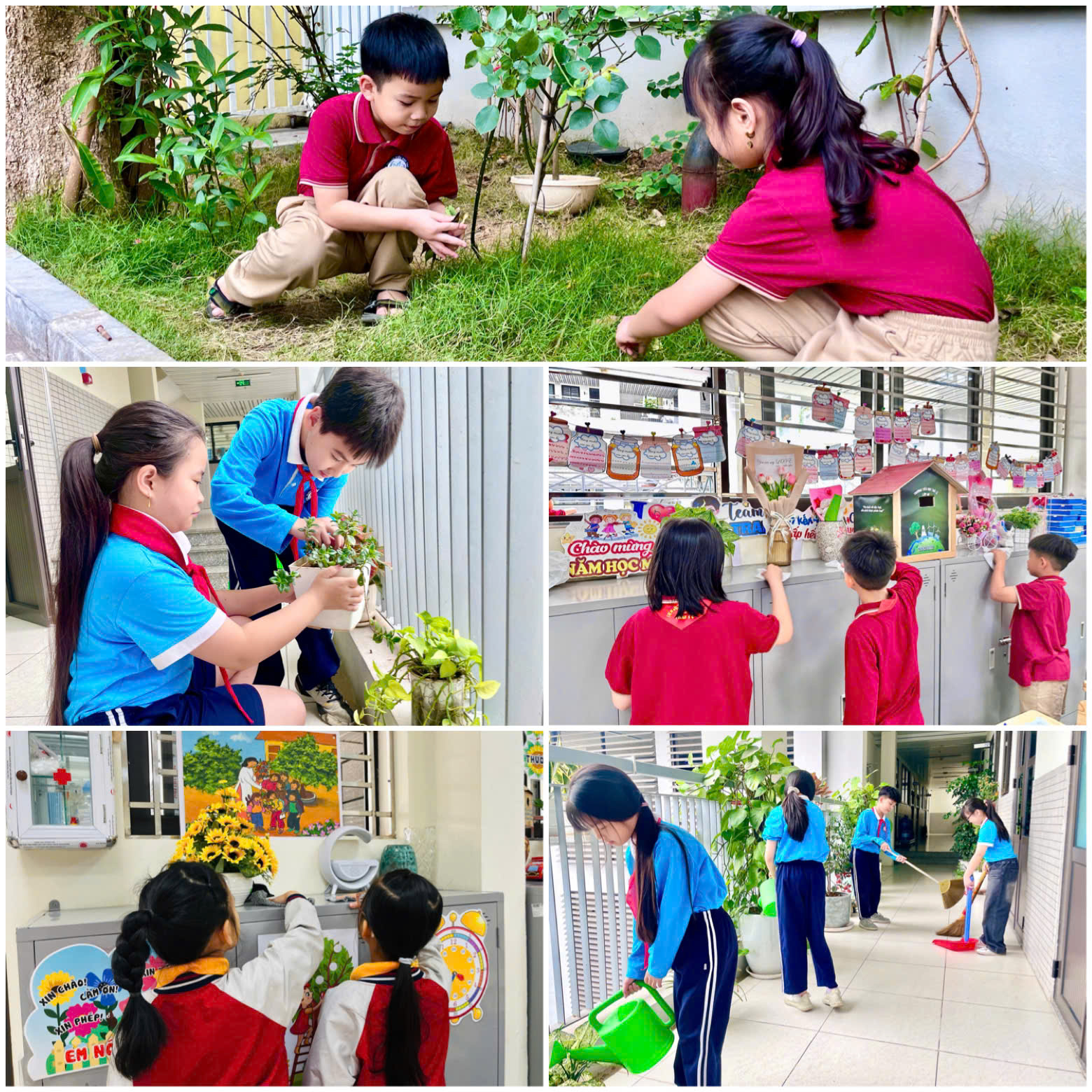 Chung tay trong Ngày cao điểm "Chiến sĩ nhí xây dựng trường học sáng – xanh – sạch – đẹp" cùng Liên đội trường Tiểu học Thủ Lệ.