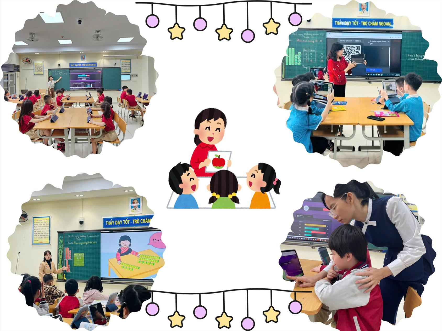 Trải nghiệm mới mẻ, thú vị qua các tiết học sử dụng thiết bị hiện đại Ipad của  các con học sinh khối 1 trường Tiểu học Thủ Lệ.