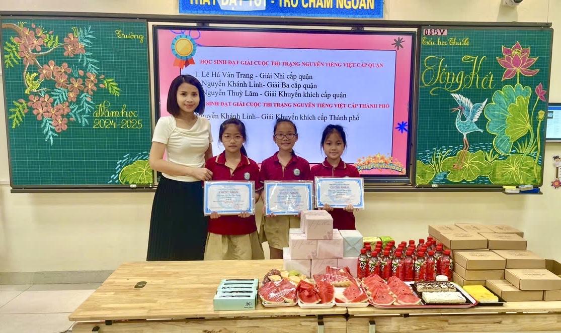 Tự hào thành tích học sinh lớp 2D trường Tiểu học Thủ Lệ đạt được trong năm học 2024 –2025