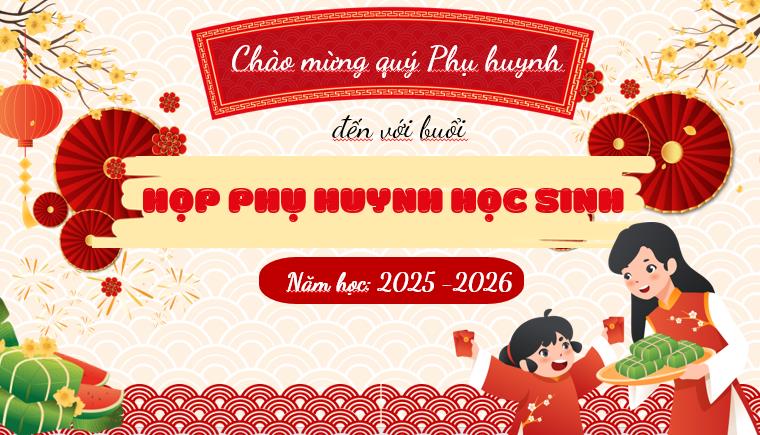 Buổi họp phụ huynh cuối học kì I của Khối 5 - Đoàn kết - Yêu thương - Trách nhiệm