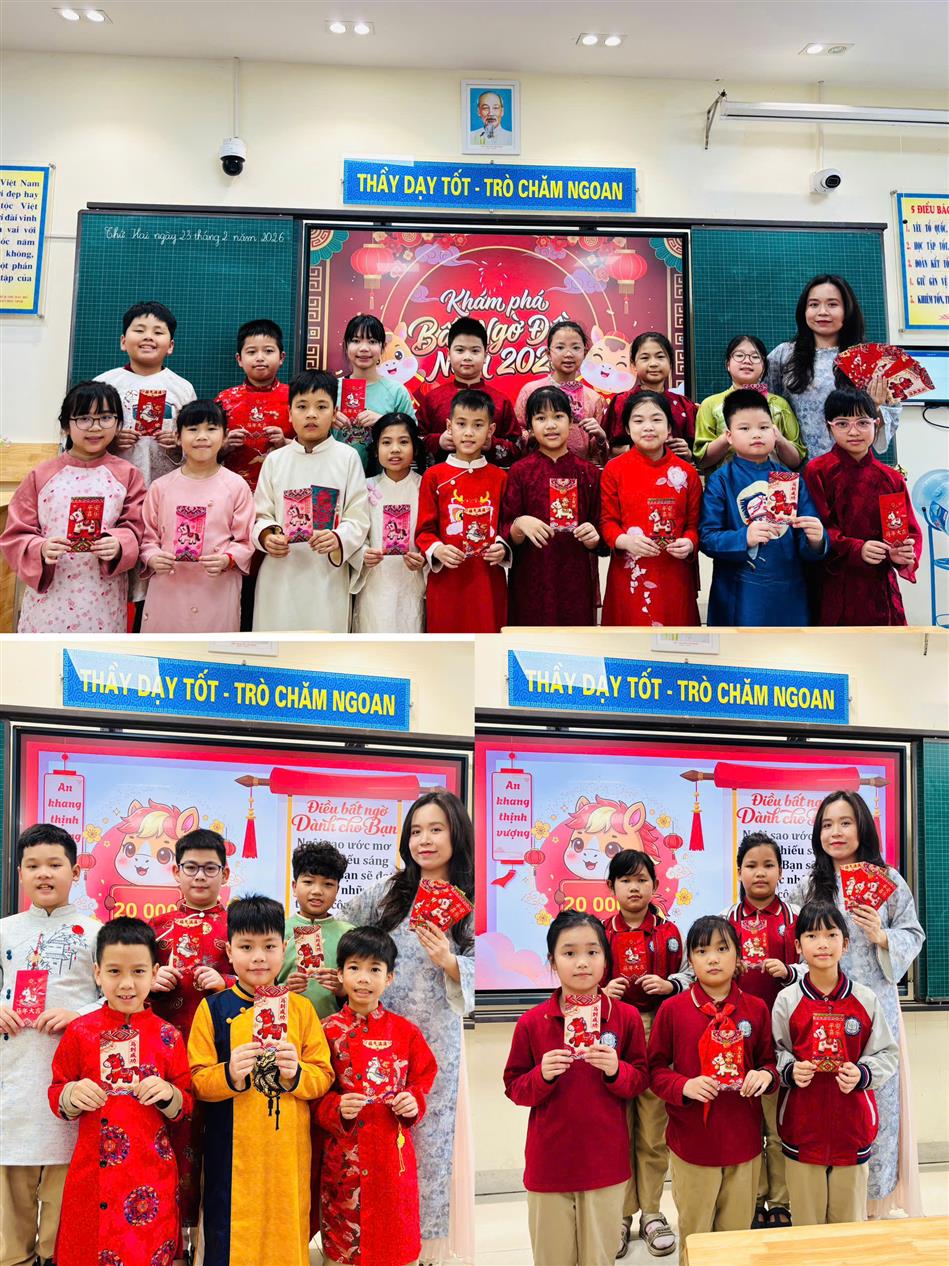 Buổi học đầu tiên sau kì nghỉ tết của các bạn nhỏ lớp 4C : Kết nối cảm xúc – Đong đầy yêu thương.