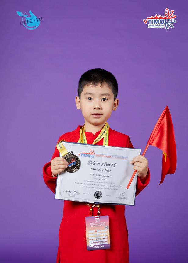 Toả sáng trí tuệ Việt – Học sinh Nguyễn Gia Khánh lớp 2C chinh phục đấu trường Toán học Quốc tế