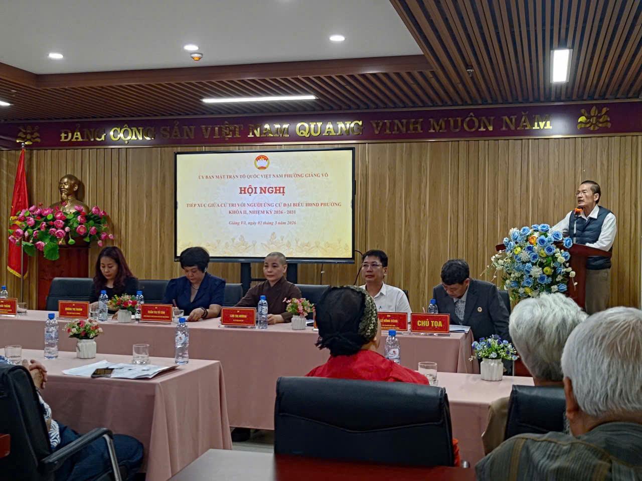 Trường Tiểu học Thủ Lệ tích cực phối hợp tổ chức Hội nghị tiếp xúc cử tri phường Giảng Võ nhiệm kỳ 2026–2031