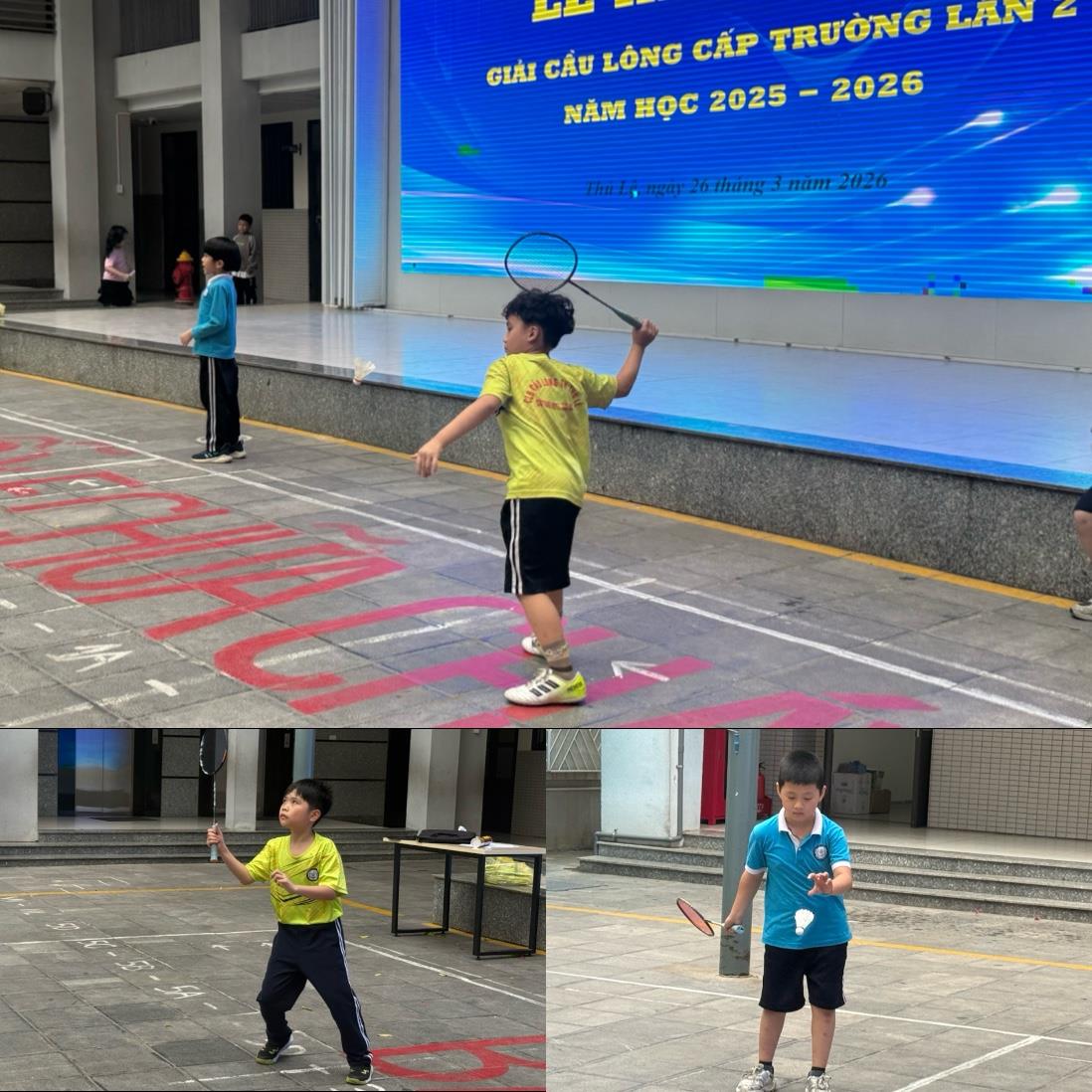 HỌC SINH LỚP 3B TỰ TIN THAM GIA GIẢI CẦU LÔNG CẤP TRƯỜNG