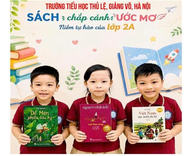 Sách chắp cánh ước mơ – Niềm tự hào của lớp 2A- Đại sứ Văn hóa đọc phường Giảng Võ mùa Hè 2026