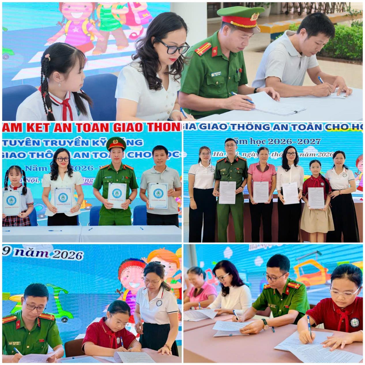 Trường Tiểu học Giảng Võ chung tay xây dựng văn hóa giao thông an toàn.