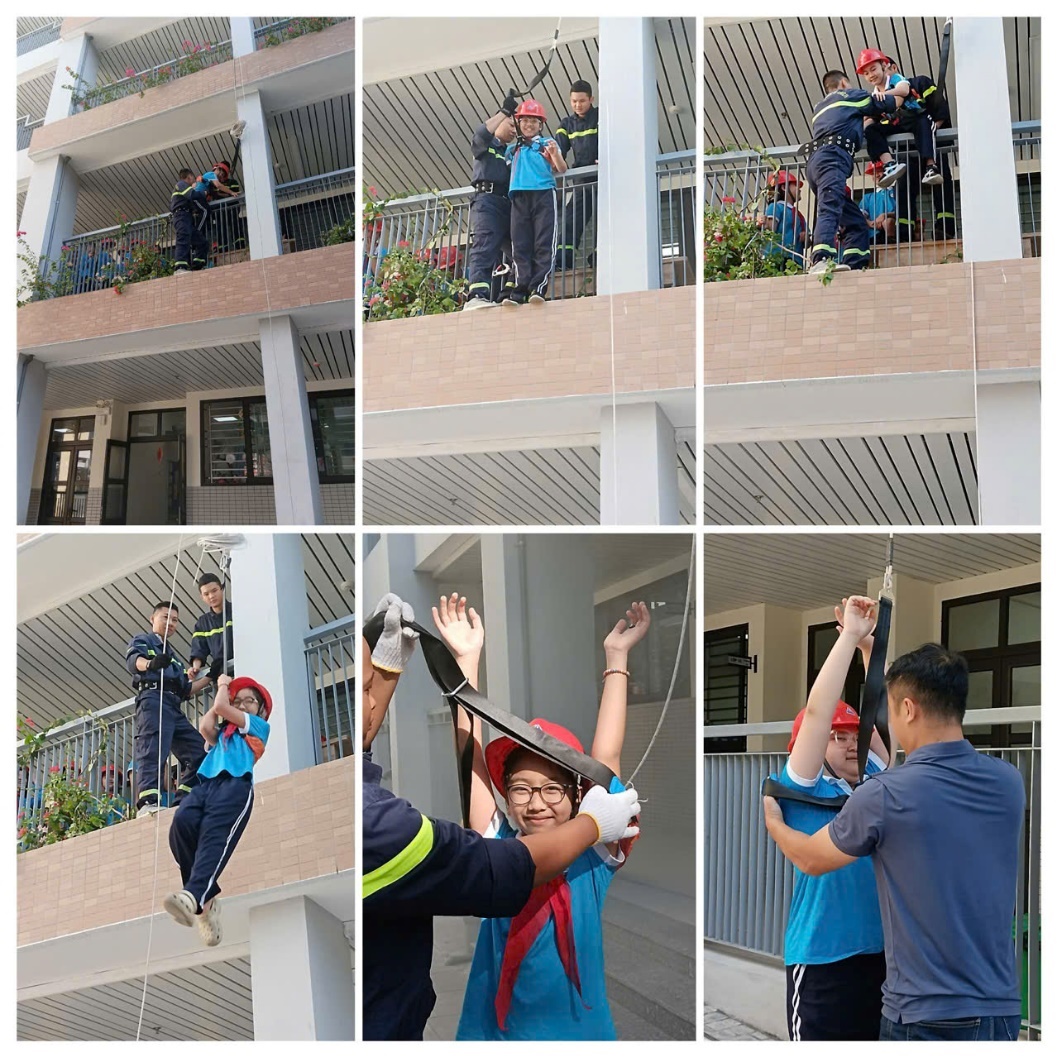 A collage of people on a building
Description automatically generated