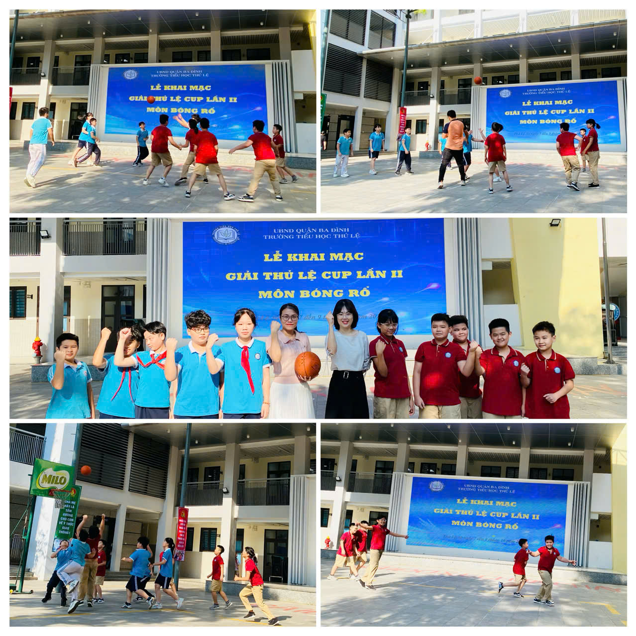 A group of people in a courtyard
Description automatically generated