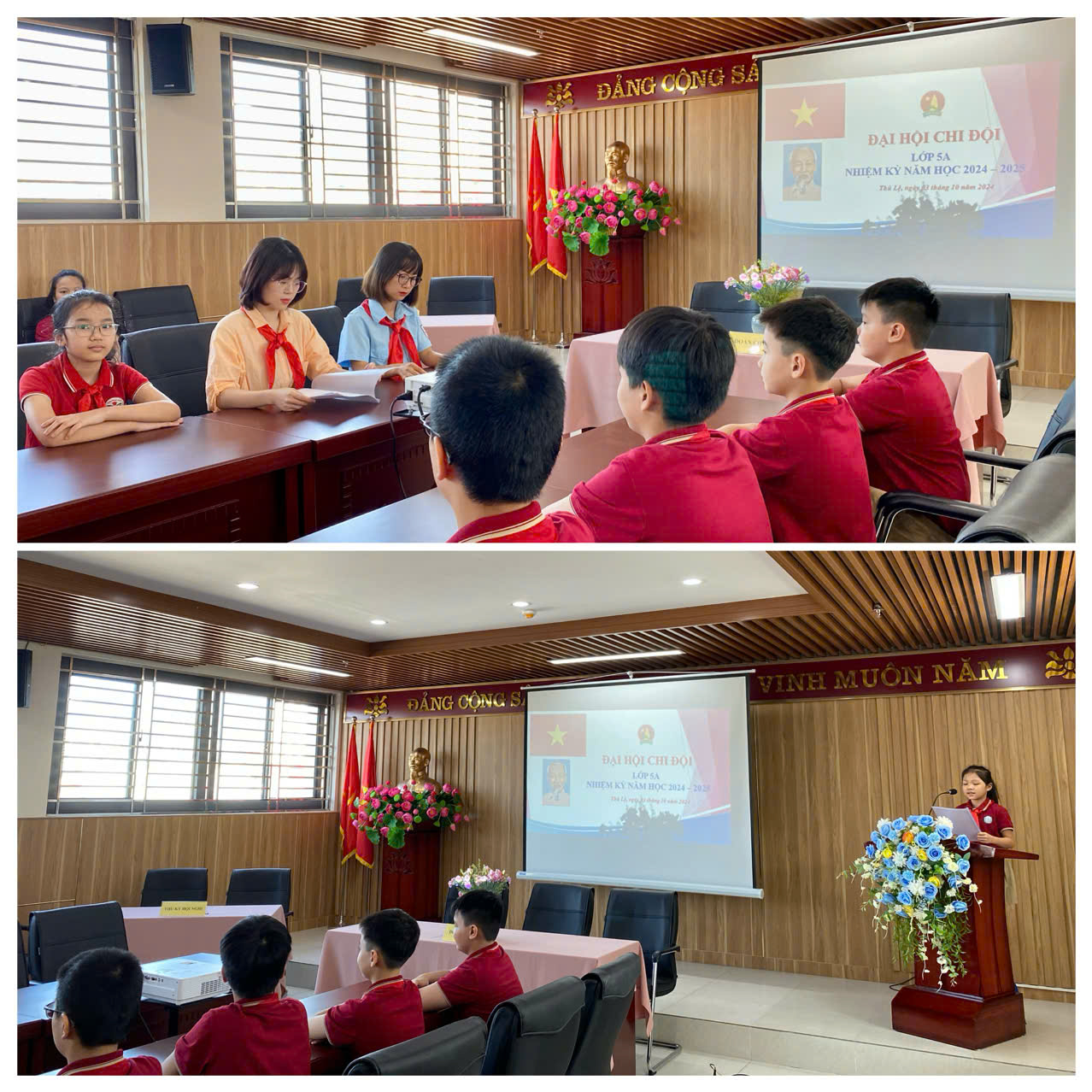 A group of people in a room
Description automatically generated