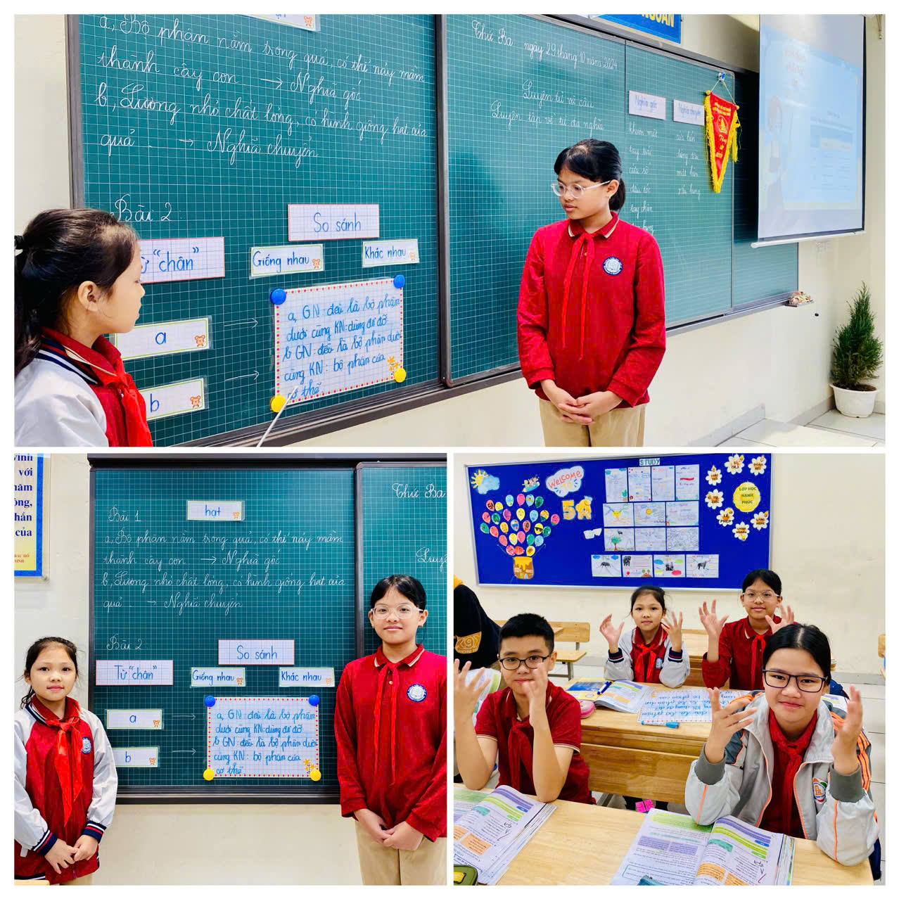 A collage of a child in a classroom
Description automatically generated