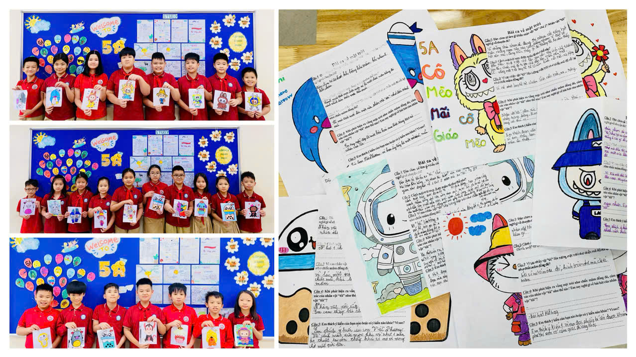 A collage of pictures of kids holding up posters
Description automatically generated