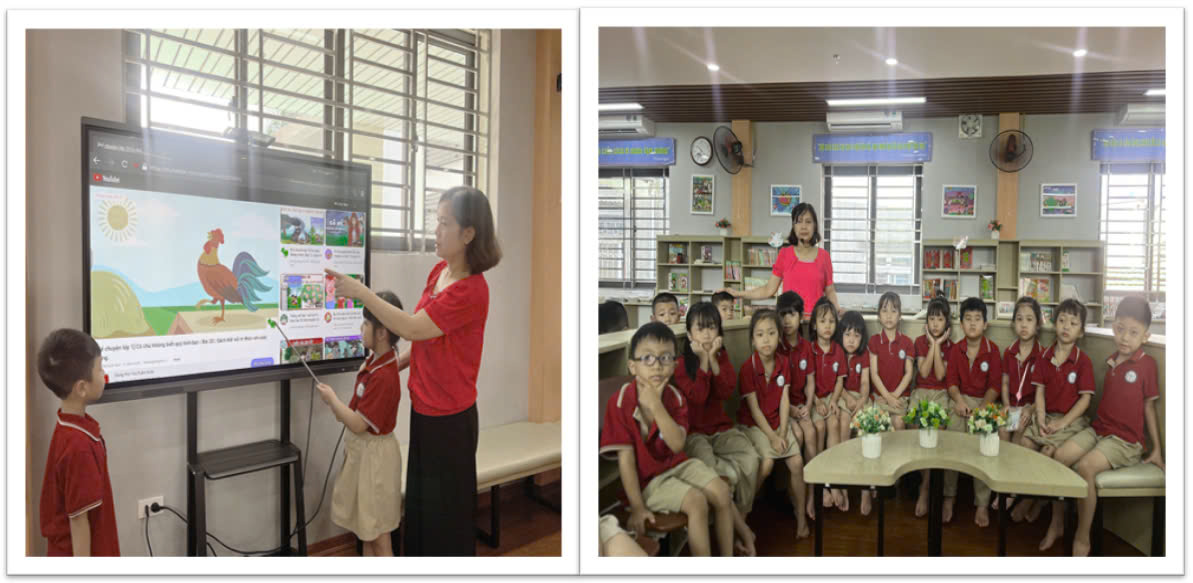 A person teaching a group of children

Description automatically generated