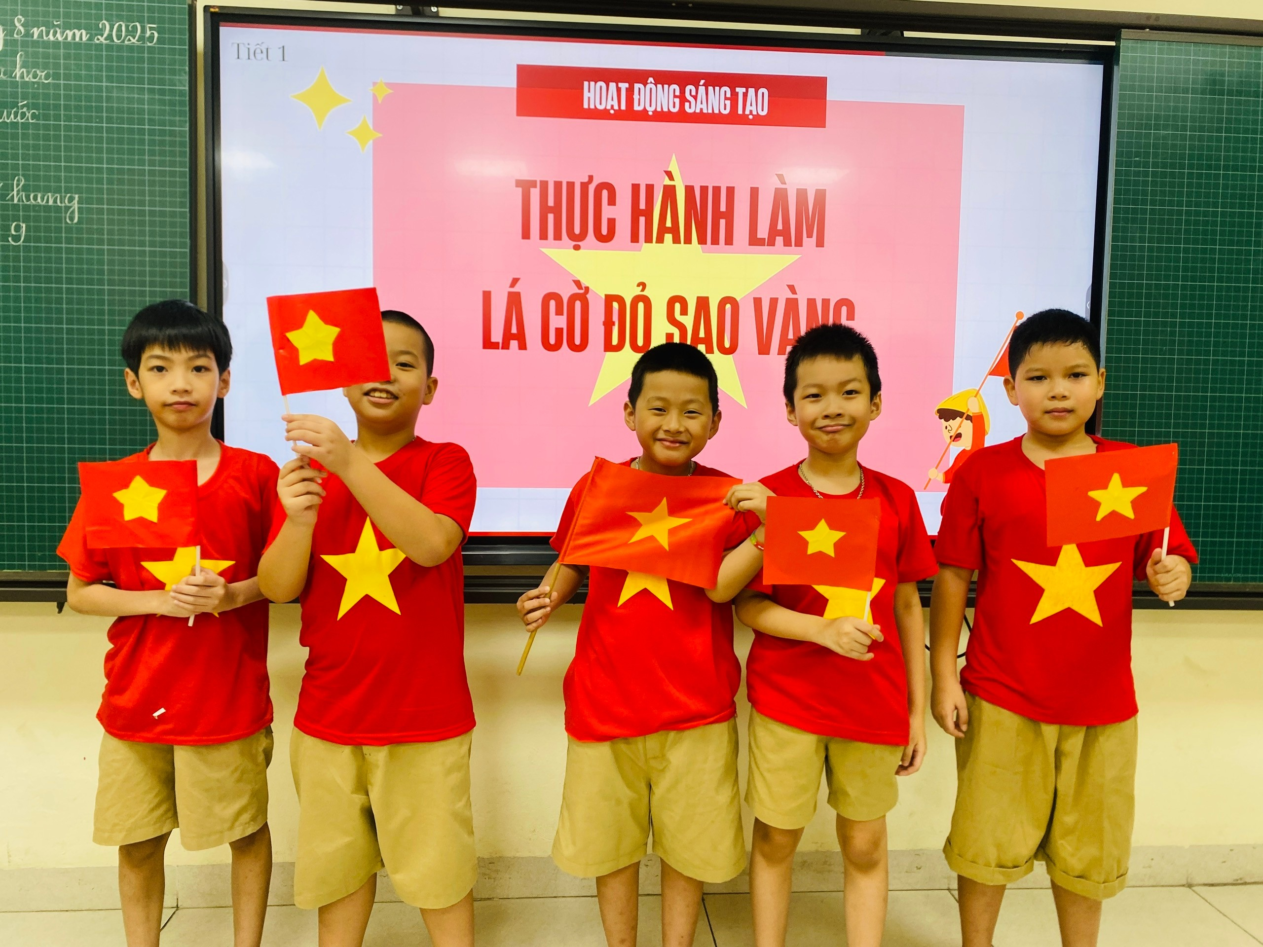 A group of boys holding flags
AI-generated content may be incorrect.