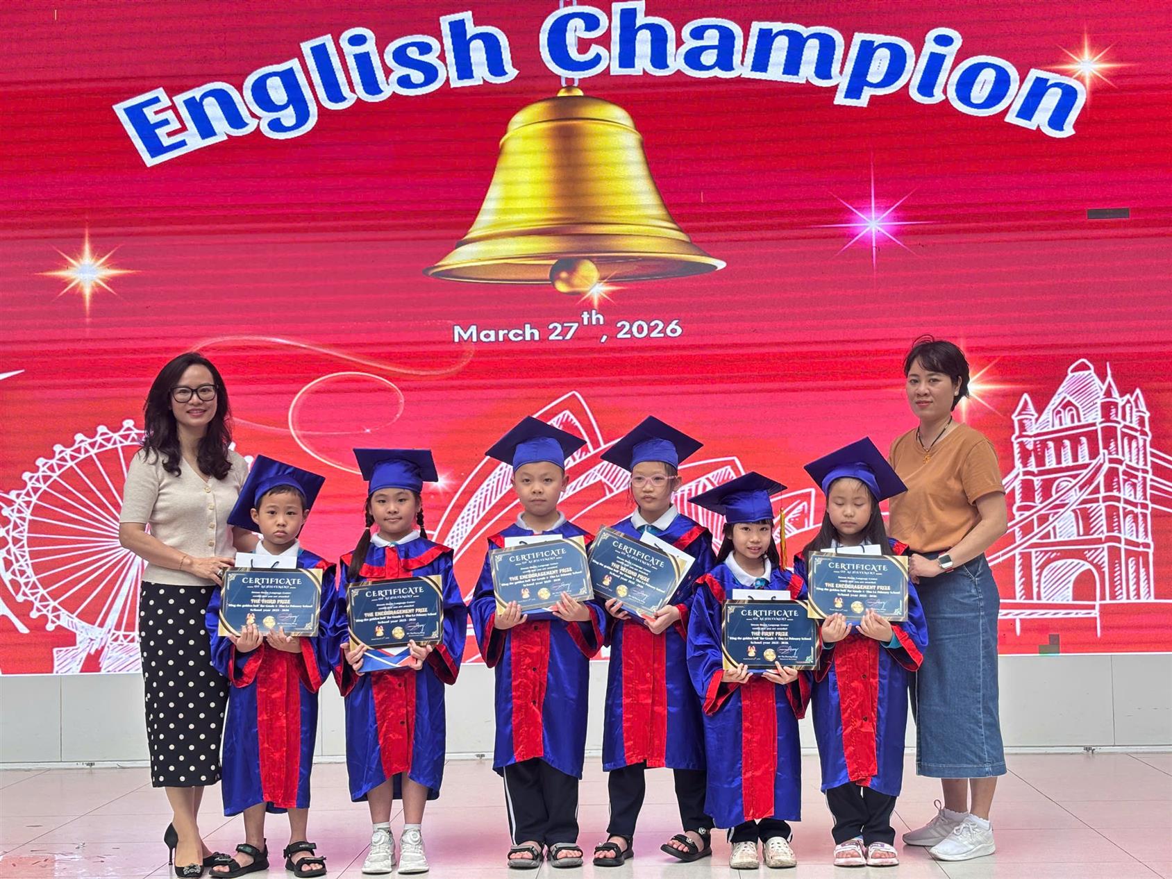 Lớp 1A - Trường Tiểu học Thủ Lệ hào hứng với cuộc thi “ Rung chuông vàng môn Tiếng Anh”.