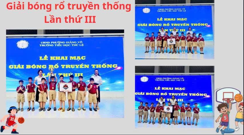 Học sinh khối 1 Trường Tiểu học Thủ Lệ bùng nổ cảm xúc tại Giải Bóng rổ truyền thống lần thứ III